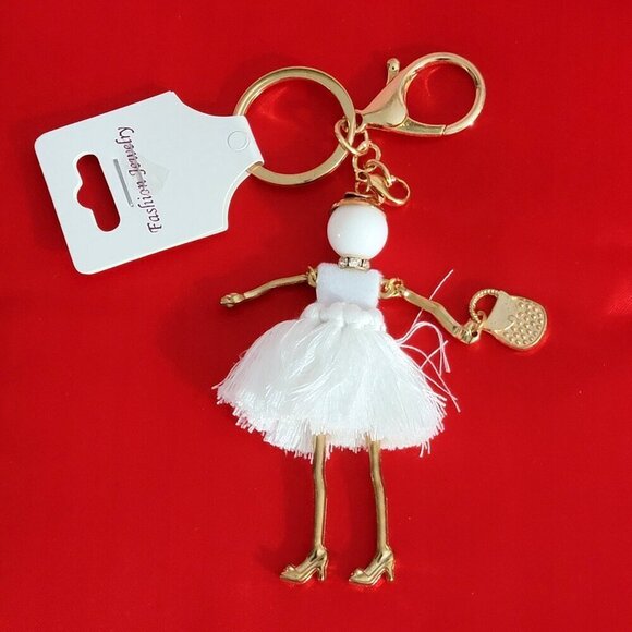 Fashion Jewelry Moveable Lady Purse Charm Keychain - Picture 7 of 8